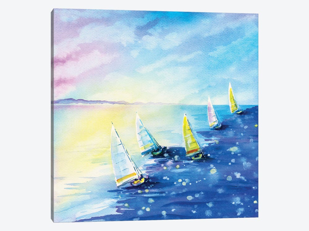 Morning Sails by Zaira Dzhaubaeva 1-piece Canvas Art