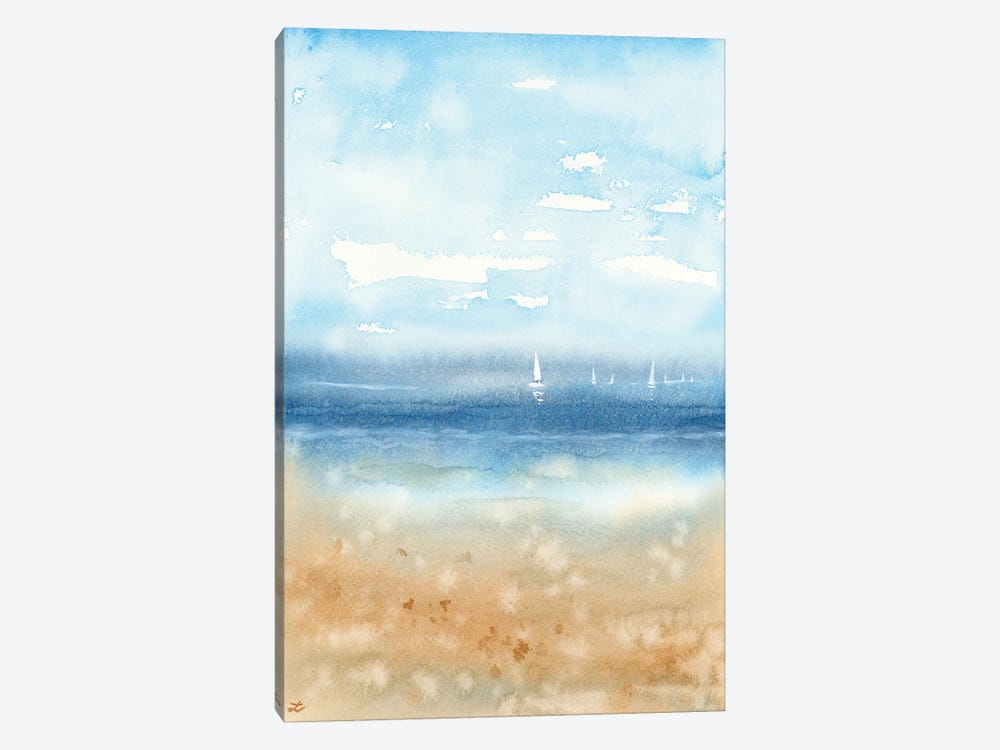 Quiet Morning On The Beach by Zaira Dzhaubaeva 1-piece Canvas Wall Art
