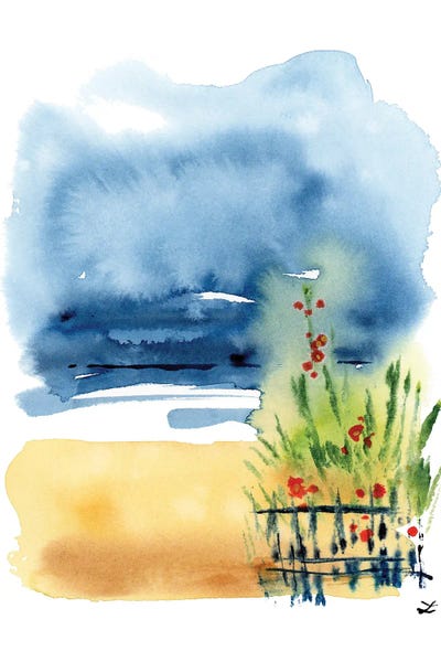 Zaira Dzhaubaeva: Coastal Scene by Zaira Dzhaubaeva