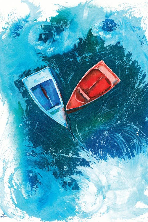 Two Dinghy Boats by Zaira Dzhaubaeva wall art