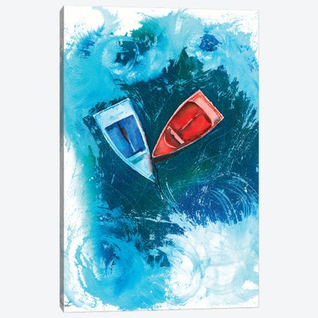 Two Dinghy Boats Canvas Print #ZDZ282} by Zaira Dzhaubaeva Canvas Print