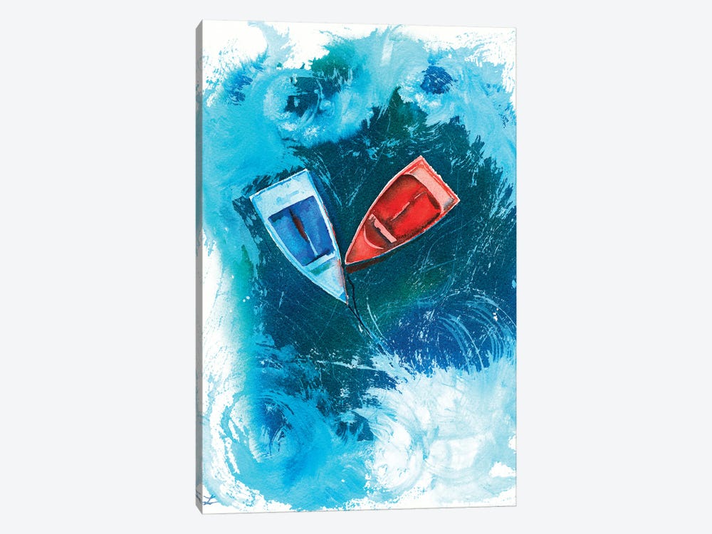 Two Dinghy Boats by Zaira Dzhaubaeva 1-piece Canvas Art Print