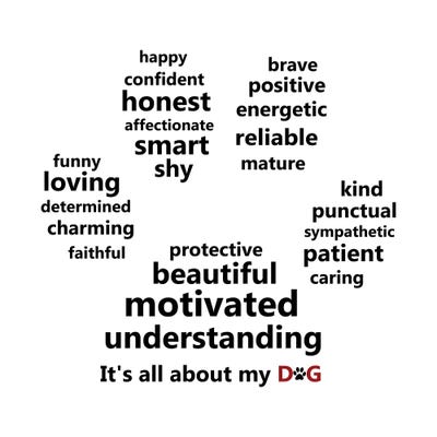 It Is All About My Dog by Zaira Dzhaubaeva canvas print