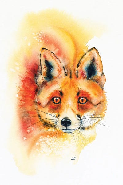 Alert Fox by Zaira Dzhaubaeva canvas print