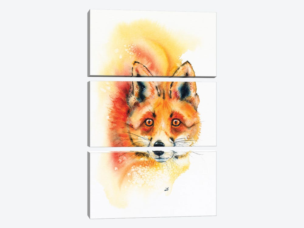 Alert Fox by Zaira Dzhaubaeva 3-piece Canvas Art