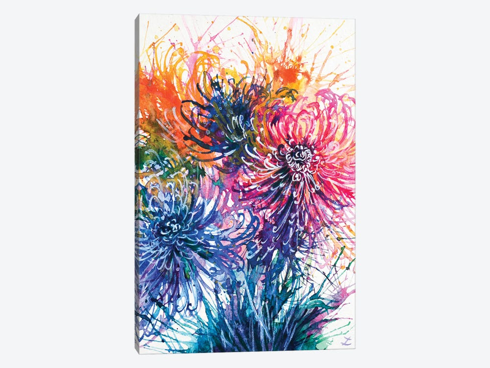 Chrysanthemum Splash by Zaira Dzhaubaeva 1-piece Canvas Print