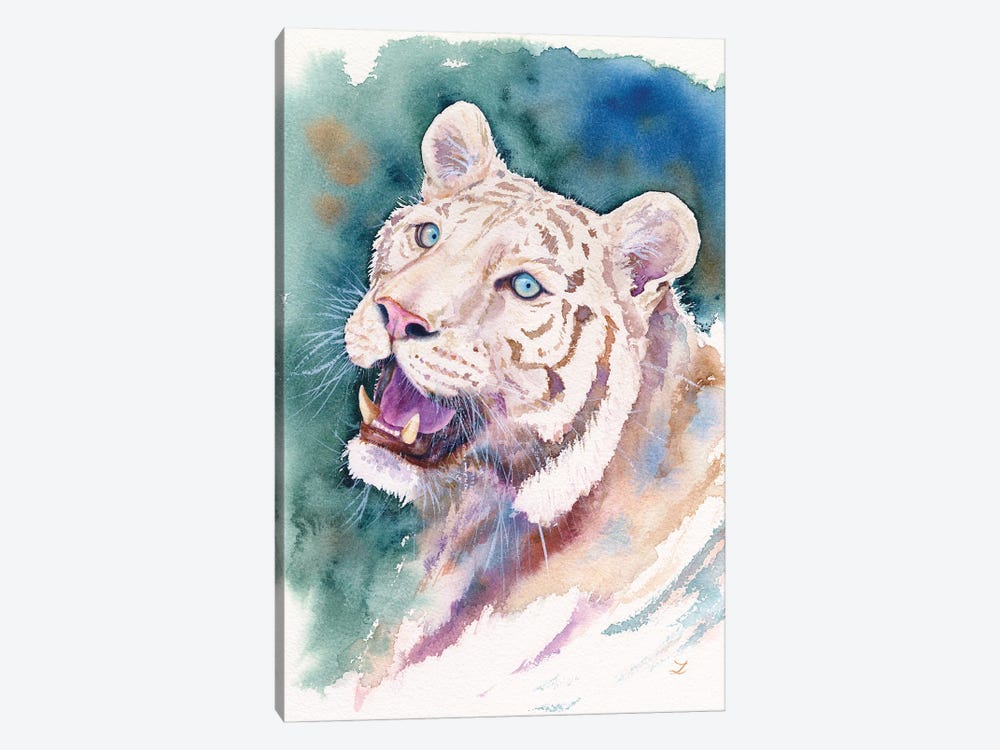 White Tiger by Zaira Dzhaubaeva 1-piece Canvas Artwork