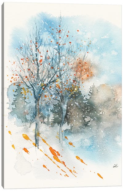 Early Winter Canvas Art Print - Zaira Dzhaubaeva