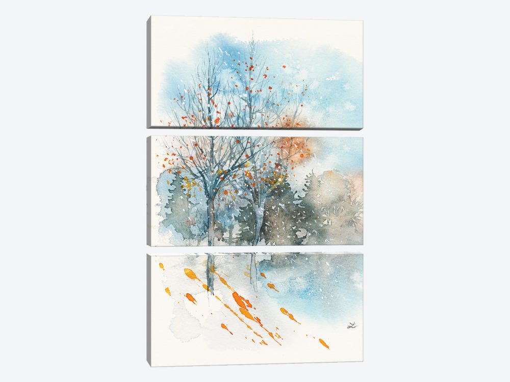Early Winter by Zaira Dzhaubaeva 3-piece Canvas Art Print