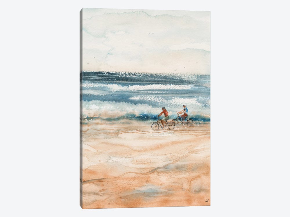 Beach Cyclists by Zaira Dzhaubaeva 1-piece Art Print