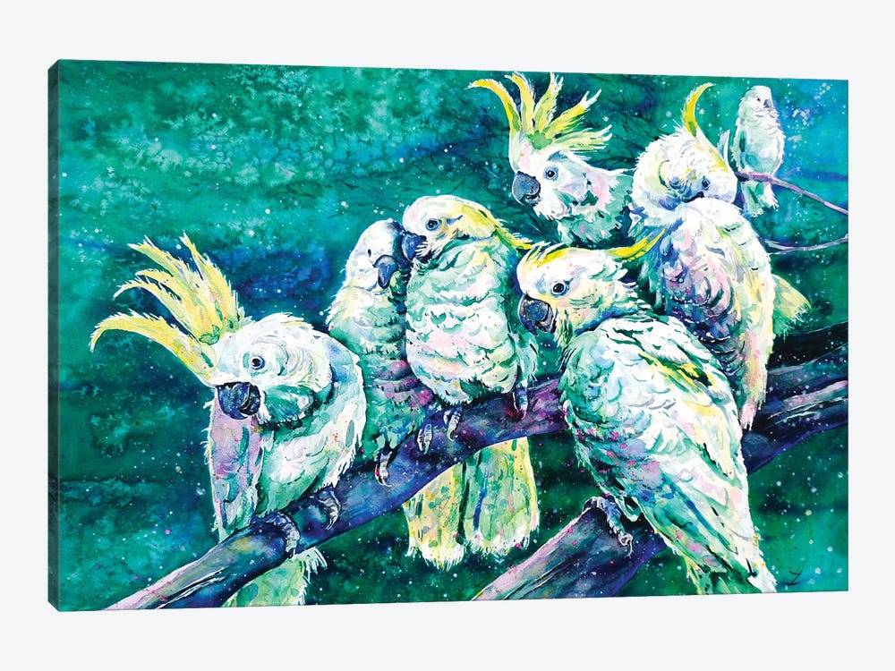 Cockatoos by Zaira Dzhaubaeva 1-piece Canvas Artwork