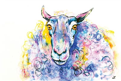 Colorful Sheep by Zaira Dzhaubaeva canvas print