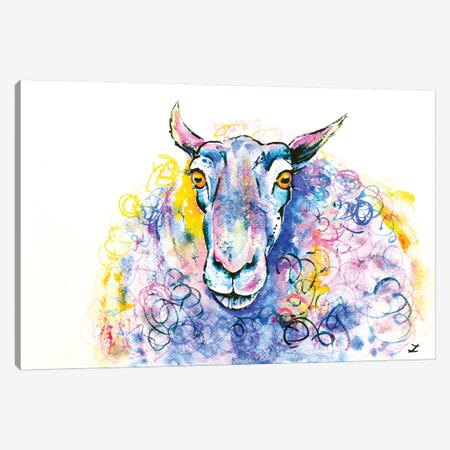 Colorful Sheep Canvas Print #ZDZ31} by Zaira Dzhaubaeva Canvas Wall Art