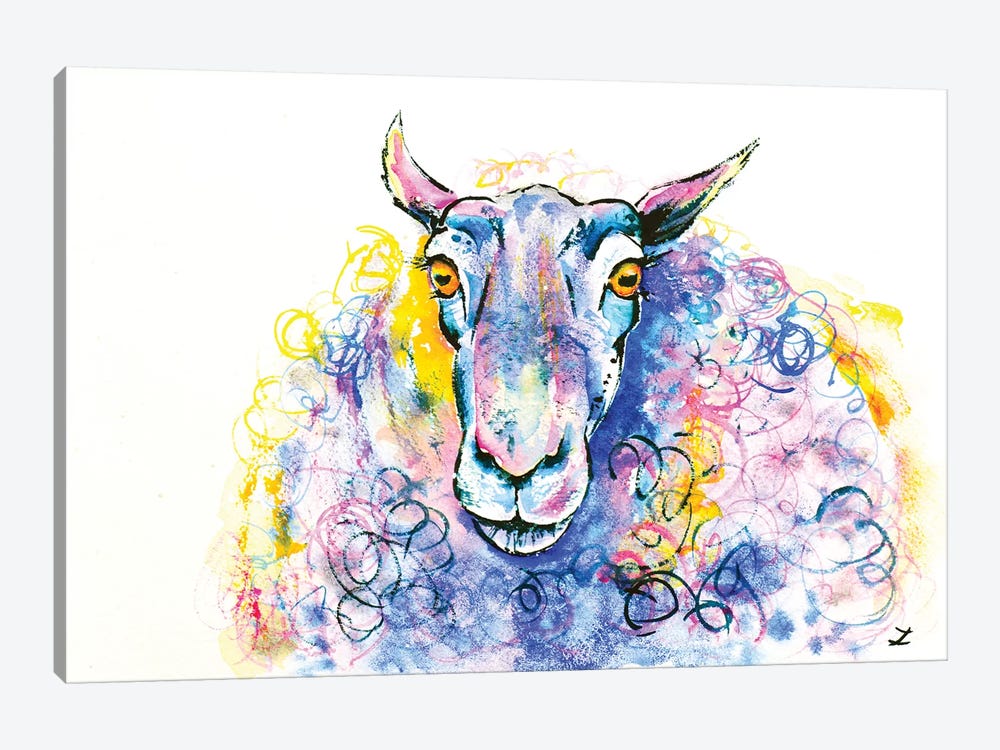 Colorful Sheep by Zaira Dzhaubaeva 1-piece Canvas Print