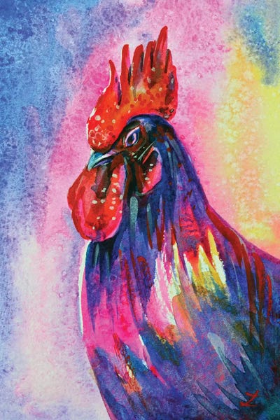 Chickens & Roosters: Dandy Rooster by Zaira Dzhaubaeva