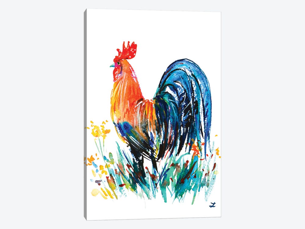 Farm Rooster by Zaira Dzhaubaeva 1-piece Canvas Print