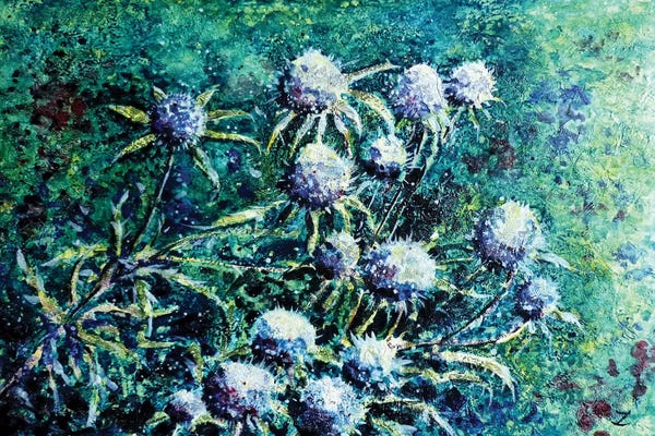 Zaira Dzhaubaeva: Globe Thistles by Zaira Dzhaubaeva