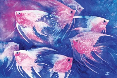 Graceful Pink by Zaira Dzhaubaeva metal wall art