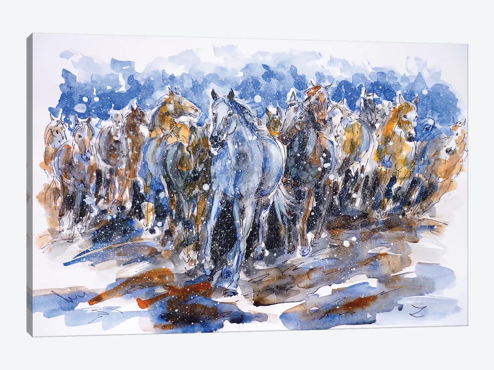 Herd by Zaira Dzhaubaeva 1-piece Canvas Artwork