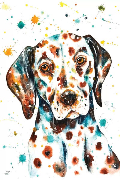 Liver-Spotted Dalmatian by Zaira Dzhaubaeva metal wall art