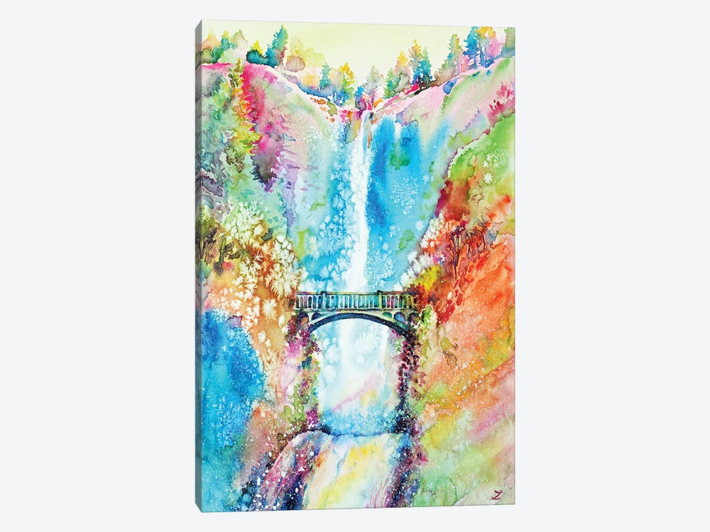 Multnomah Falls by Zaira Dzhaubaeva 1-piece Canvas Wall Art
