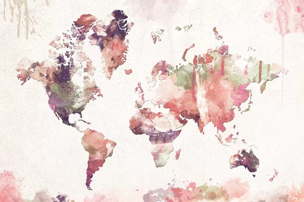 Zaira Dzhaubaeva: Old Memories World Map by Zaira Dzhaubaeva