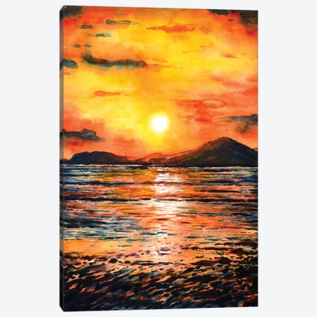 Orange Sunset Canvas Print #ZDZ79} by Zaira Dzhaubaeva Canvas Artwork