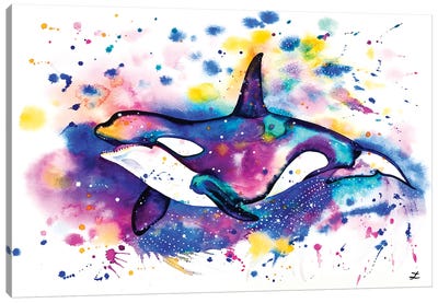 Orca Canvas Art Print - Zaira Dzhaubaeva
