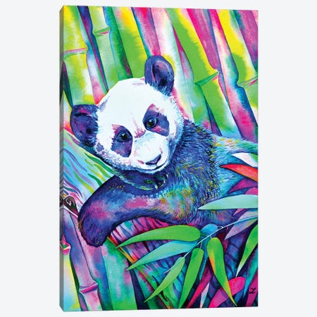 Panda Bliss Canvas Print #ZDZ82} by Zaira Dzhaubaeva Canvas Art Print