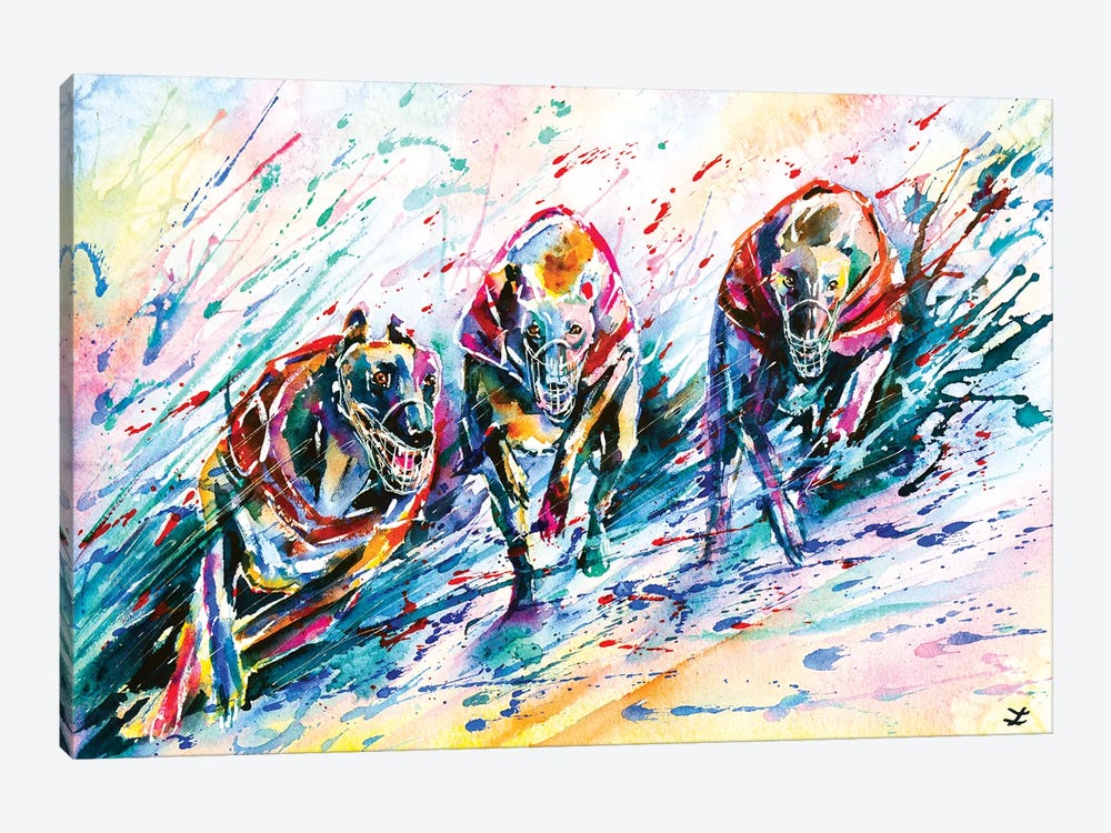 Race by Zaira Dzhaubaeva 1-piece Canvas Wall Art