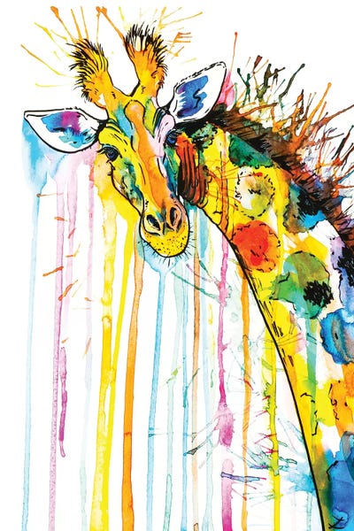 Giraffes: Rainbow Giraffe by Zaira Dzhaubaeva