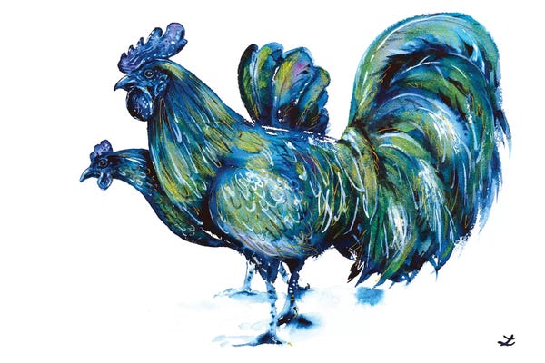 Zaira Dzhaubaeva: Ayam Cemani Pair by Zaira Dzhaubaeva