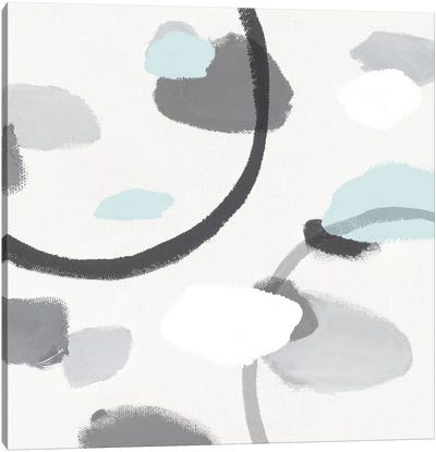Grey I Canvas Art Print - Gray & White Art
