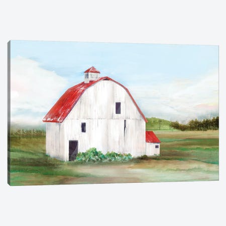 Red Barn I Canvas Print #ZEE130} by Isabelle Z Canvas Artwork