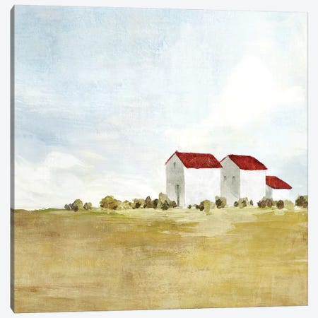 Red Farm House II  Canvas Print #ZEE133} by Isabelle Z Canvas Art