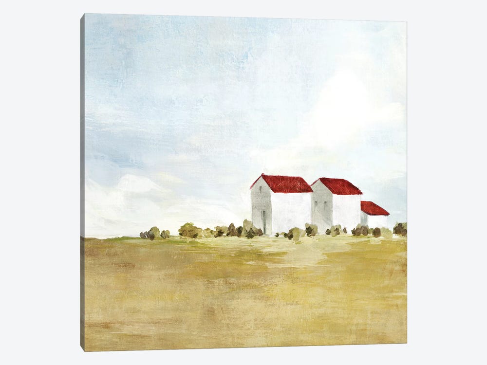 Red Farm House II  1-piece Art Print