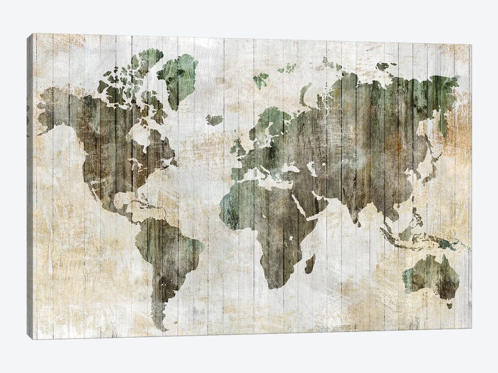 World Map I  by Isabelle Z 1-piece Canvas Wall Art