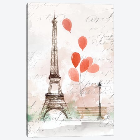 Balloons in Paris  Canvas Print #ZEE155} by Isabelle Z Canvas Print