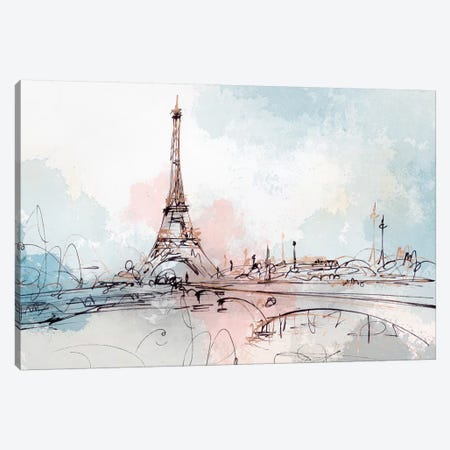 Blushing Paris  Canvas Print #ZEE162} by Isabelle Z Art Print