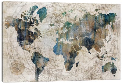 World Map on Canvas, Canvas large map, Wall art map, INTRODUCTORY PRIC –  Capital Canvas Prints