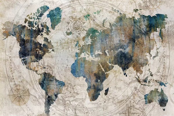 Large Abstract Art - Canvas Prints: Celestial Map  by Isabelle Z