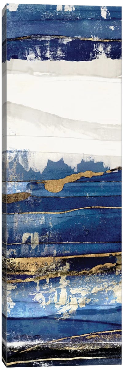 Ultramarine I  Canvas Art Print - Blue & Gold Art