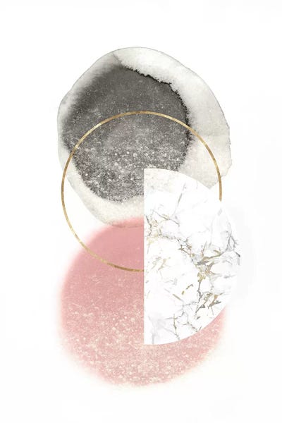Large Minimalist Art - Canvas Prints: Blushing Geo II  by Isabelle Z