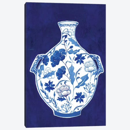 Indigo Porcelain Vase I  Canvas Print #ZEE243} by Isabelle Z Canvas Art