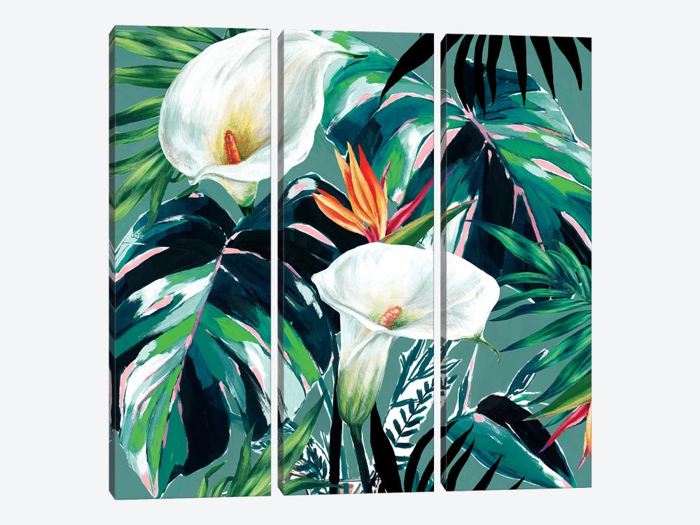 White Lily Paradise  by Isabelle Z 3-piece Canvas Art