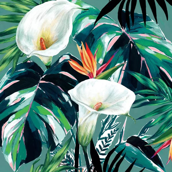 Tropical Living Room: White Lily Paradise  by Isabelle Z