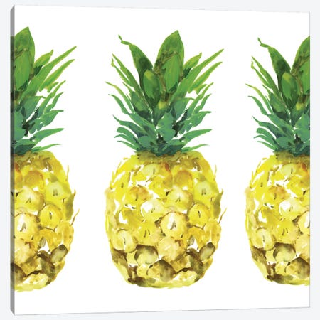Triple Pineapples  Canvas Print #ZEE287} by Isabelle Z Art Print