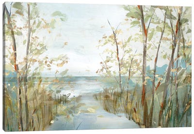 Beach Lookout  Canvas Art Print - Abstract Floral & Botanical Art
