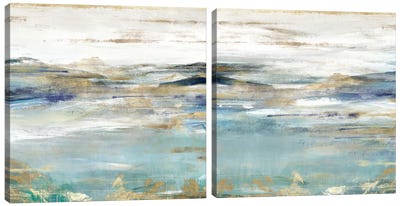 Upon a Clear Diptych Canvas Art Print - Calm & Sophisticated Living Room Art