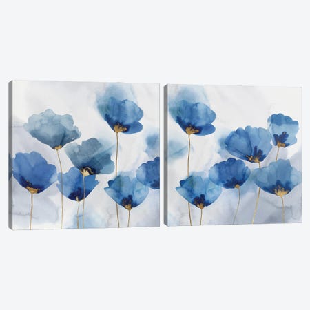 Pretty In Blue Diptych Canvas Print Set #ZEE2HSET017} by Isabelle Z Canvas Print